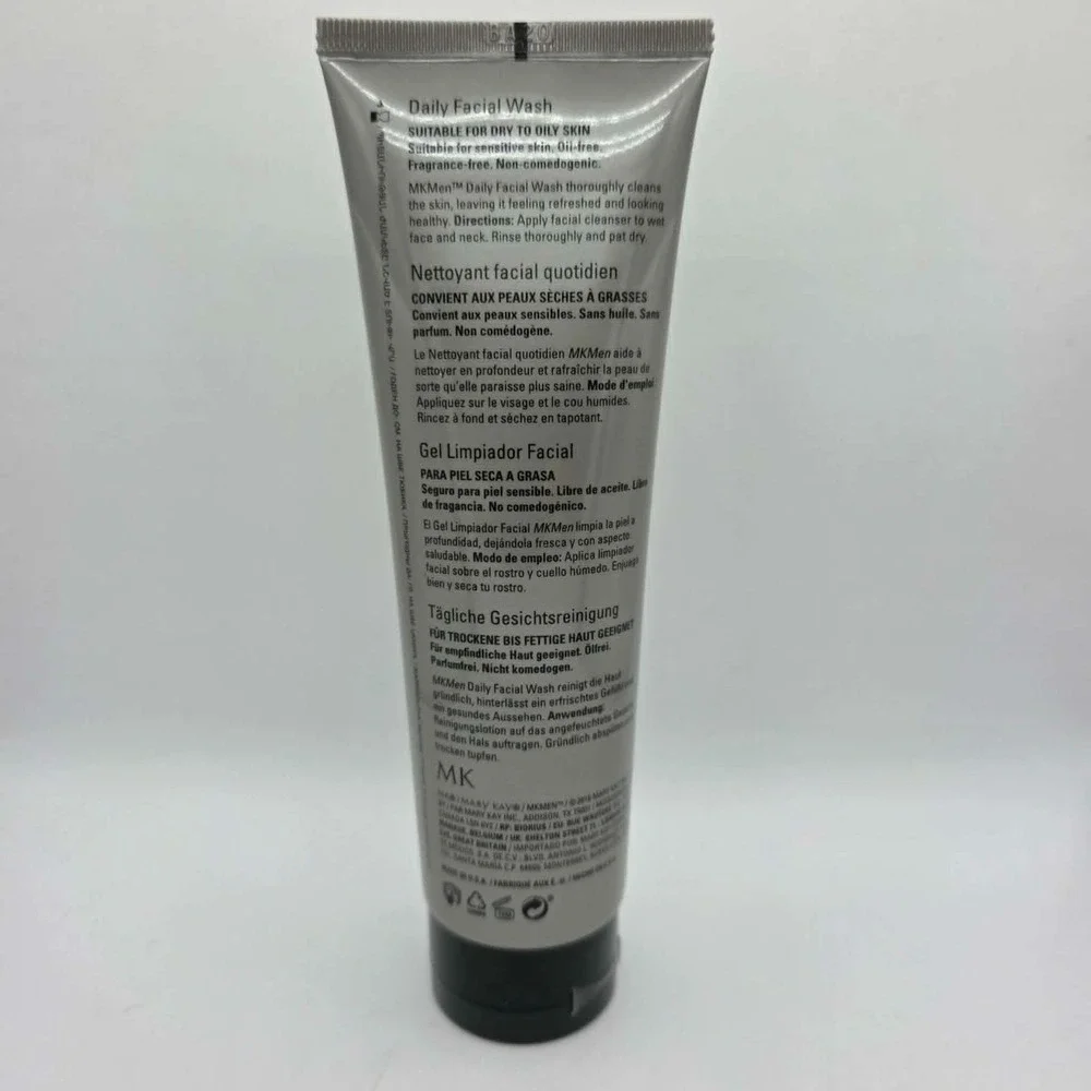 Mary Kay Men Daily Facial Wash Cleanser NIB 4.5 Fl Oz Full Size Discontinued